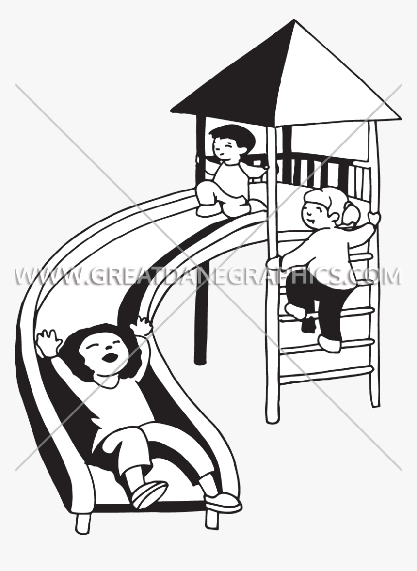 Clip Art Collection Of Free Drawing - Kid Sliding Clipart Black And White, HD Png Download, Free Download