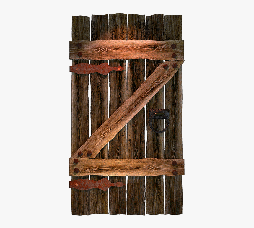 Wooden Gate, Goal, Door, Wooden Door, Old, Rust - Door, HD Png Download, Free Download