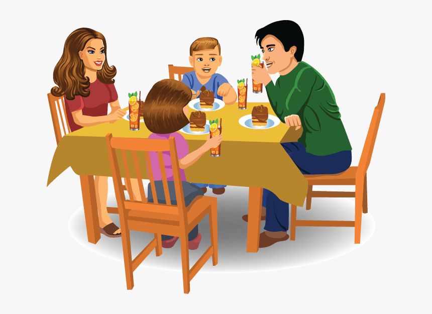 Family Dinner Clipart Png, Transparent Png, Free Download