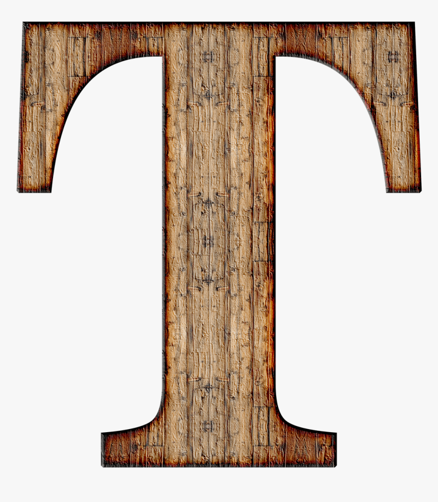 Wooden Capital Letter T - Wooden Letter T Png, Transparent Png, Free Download