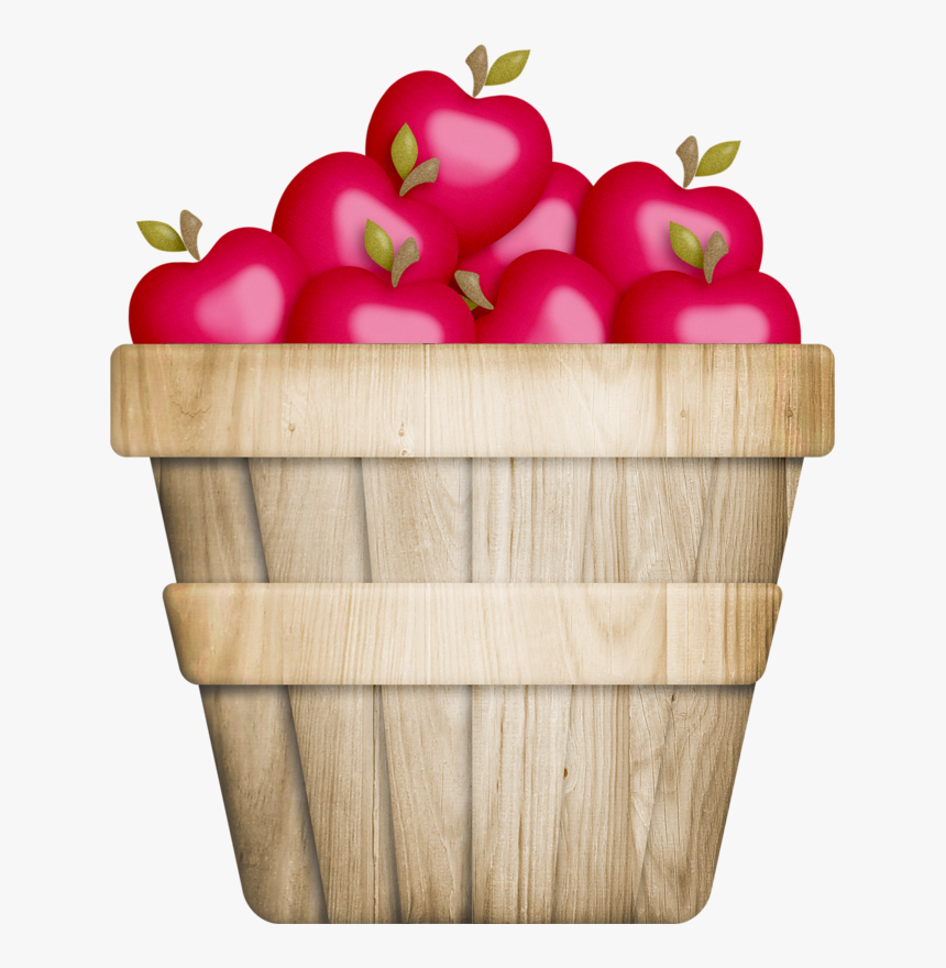 Cartoon Apple In Basket, HD Png Download, Free Download