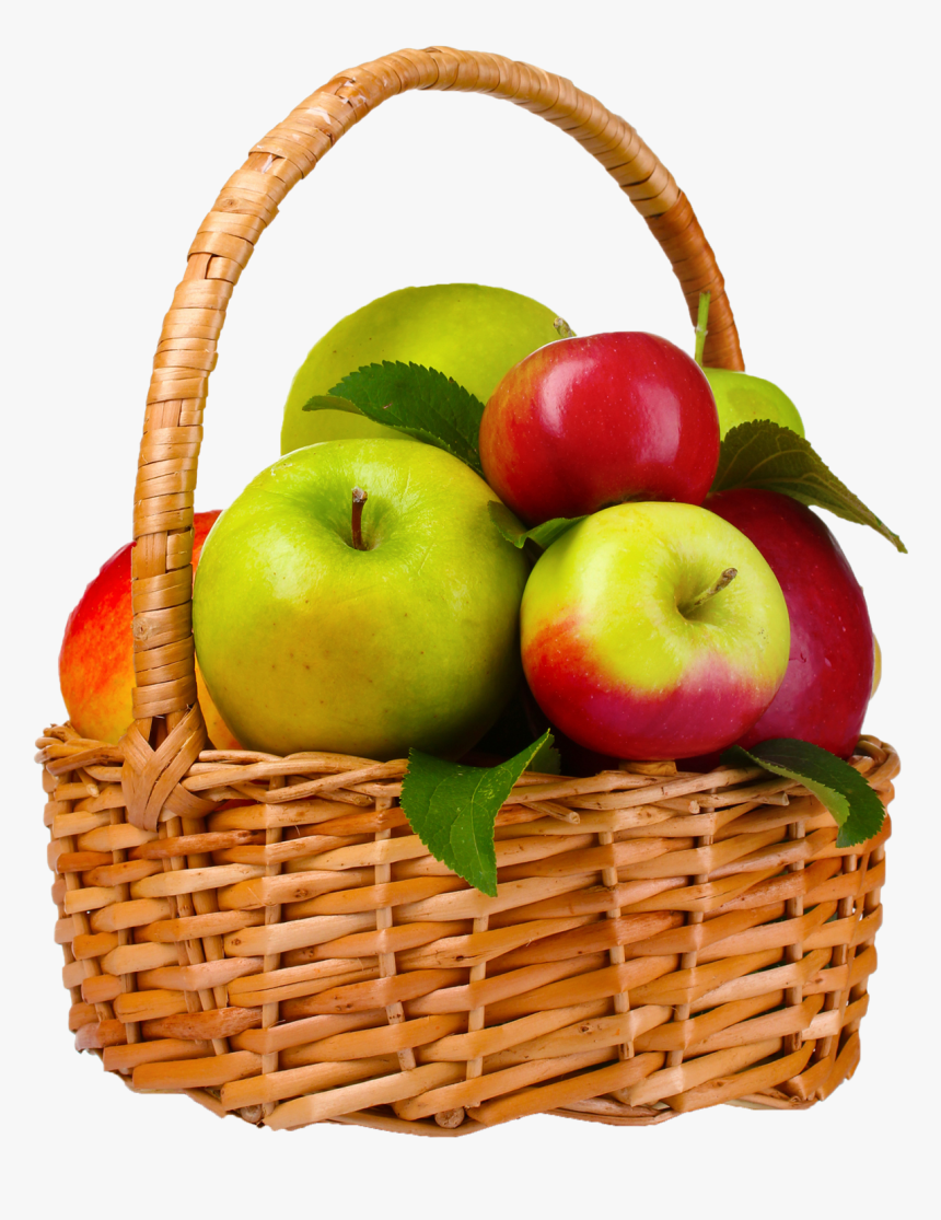 Basket Of Apple Png Free Images - Apple In A Basket Png, Transparent Png, Free Download