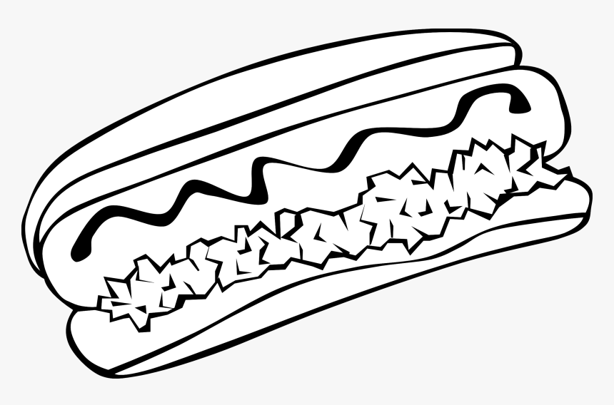 Dinner Clipart Wedding - Hot Dog Coloring Pages, HD Png Download, Free Download
