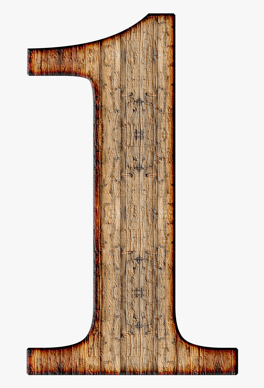 Wooden Number 1 Clip Arts - Number 1 Wood Png, Transparent Png, Free Download