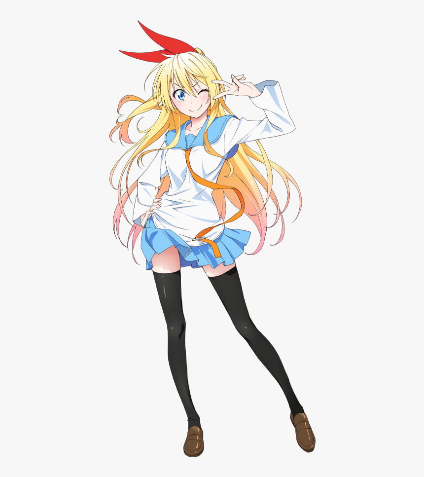 Happy Anime Girl Full Body , Png Download - Anime Girl Peace Sign Pose,  Transparent Png - kindpng