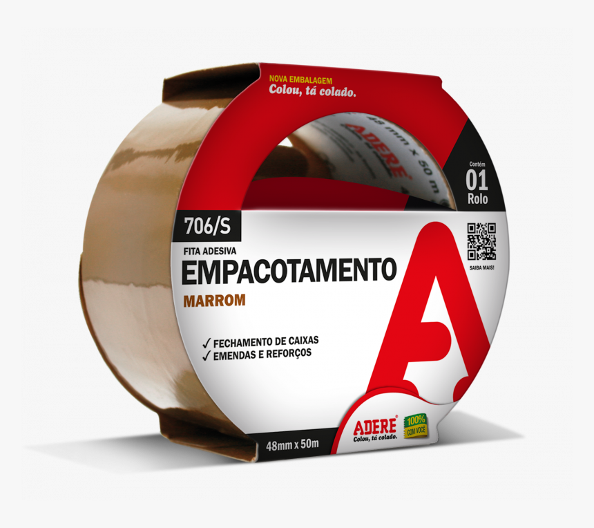 Brown Packaging Tape - Fita Silver Tape Prata Adere, HD Png Download, Free Download