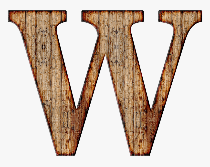 Wooden Capital Letter W - Letter W No Background, HD Png Download, Free Download