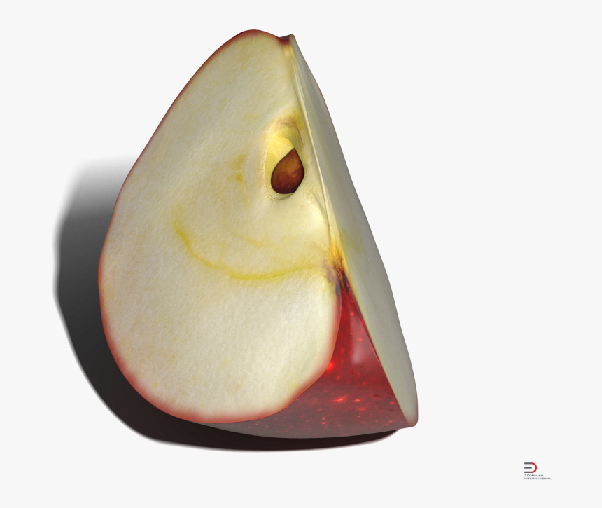 Red Apple Slice Royalty-free 3d Model - Pear, HD Png Download, Free Download