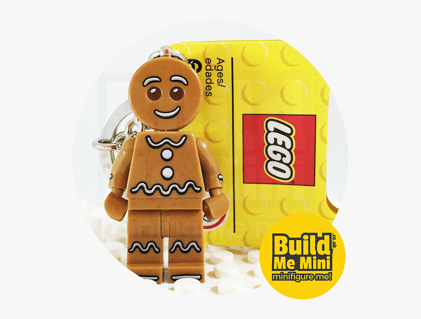 Lego Christmas Gingerbread Man Minifigure Keychain - Christmas Lego Minifigures, HD Png Download, Free Download