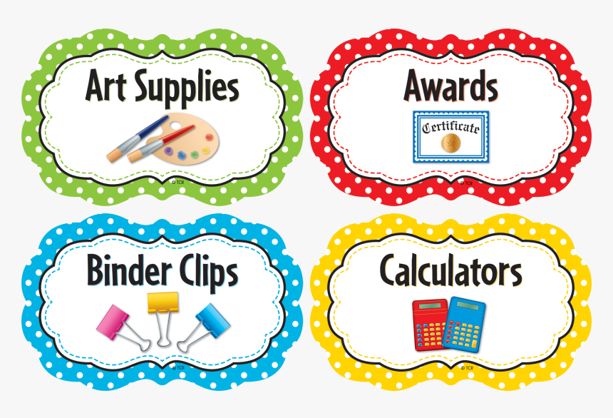 Polka Dots Supply Labels - Label, HD Png Download, Free Download