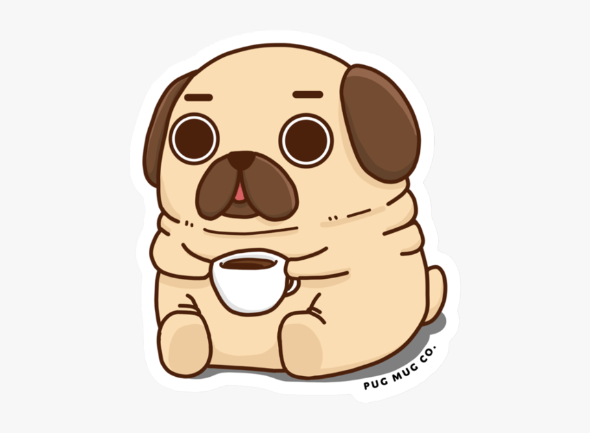 Cartoon Pug In A Mug, HD Png Download, Free Download