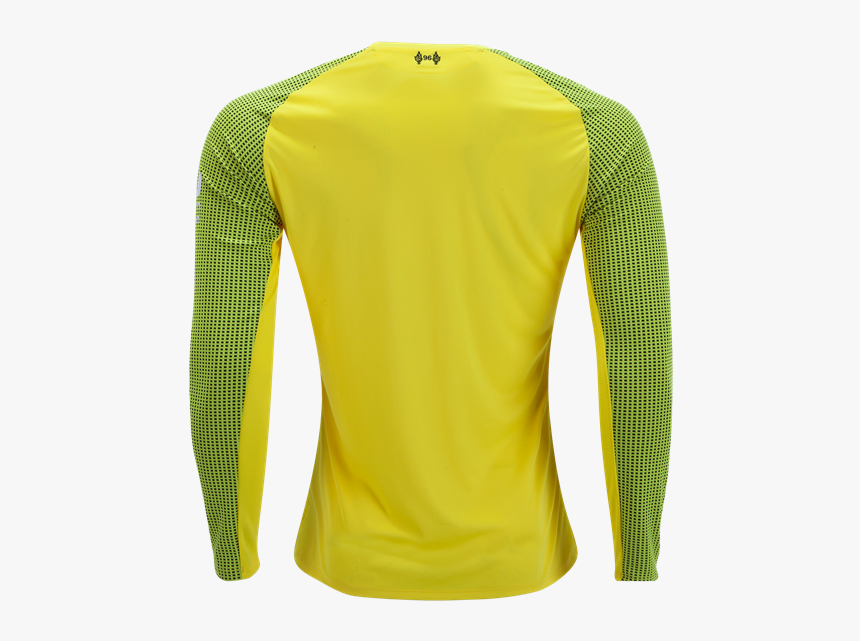 18-19 Liverpool Long Sleeve Goalkeeper Yellow Soccer - Long-sleeved T-shirt, HD Png Download, Free Download