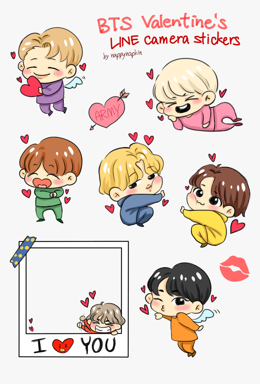 Transparent Bts Stickers Png - Cartoon, Png Download, Free Download