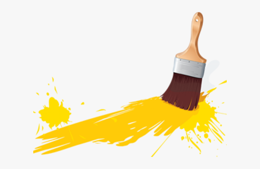 Paint Brush Clipart Painting Building - Paint Brush Png, Transparent Png, Free Download