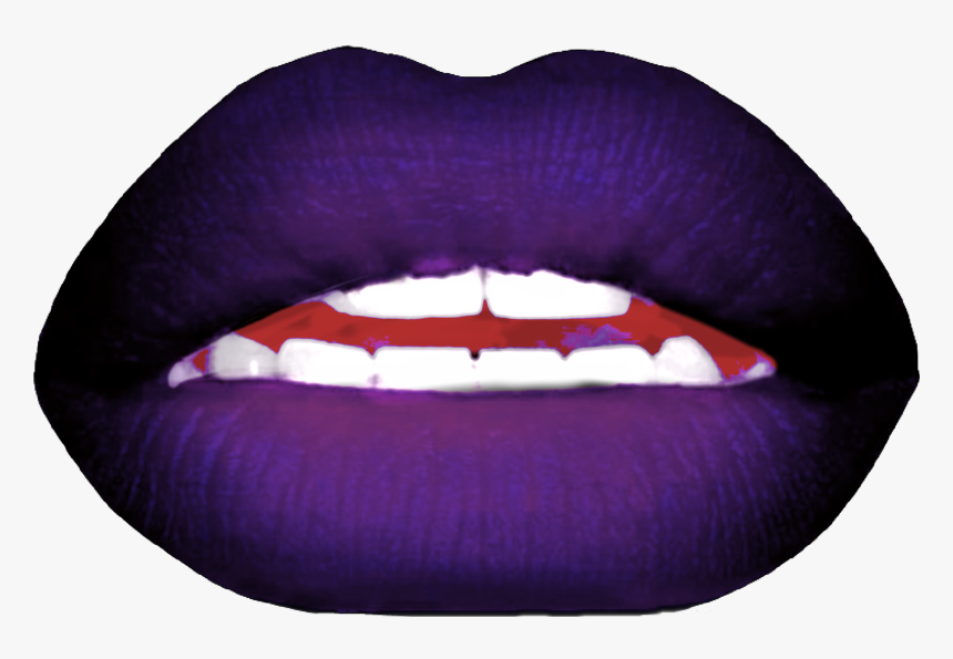 #freetoedit #mouth #boca #teeth #lips #lipstick #purple, HD Png Download, Free Download