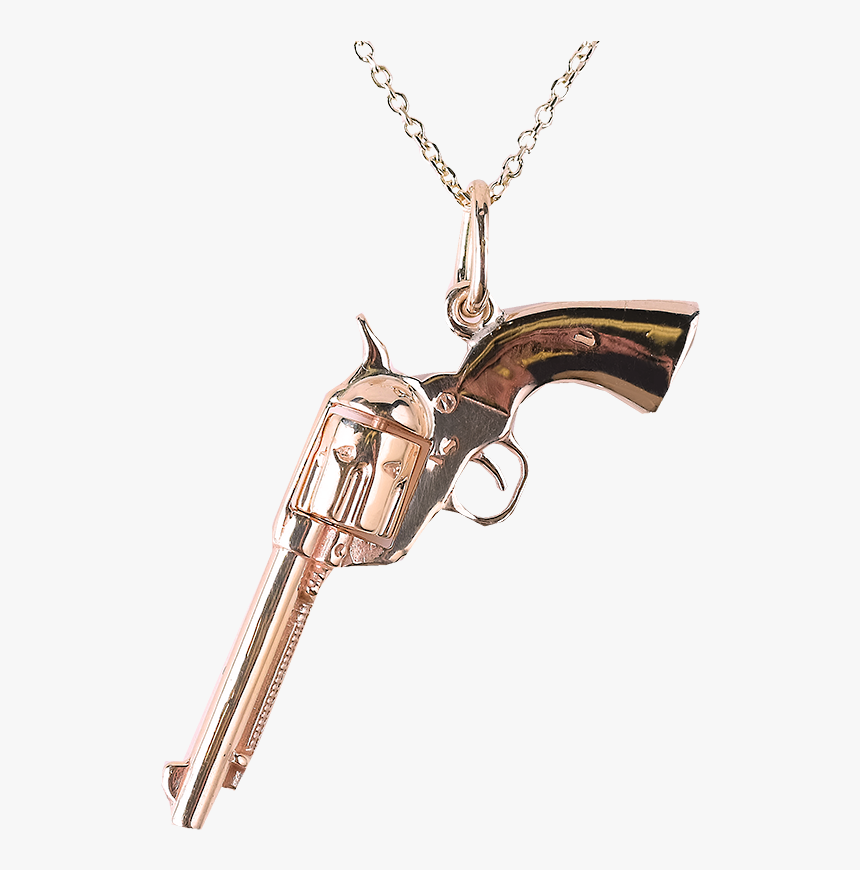 14k Gold Colt 44 Pistol Pendant - Firearm, HD Png Download, Free Download
