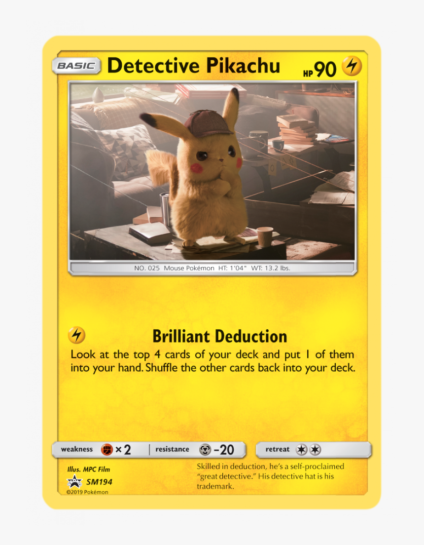 Detective Pikachu Movie Card, HD Png Download, Free Download