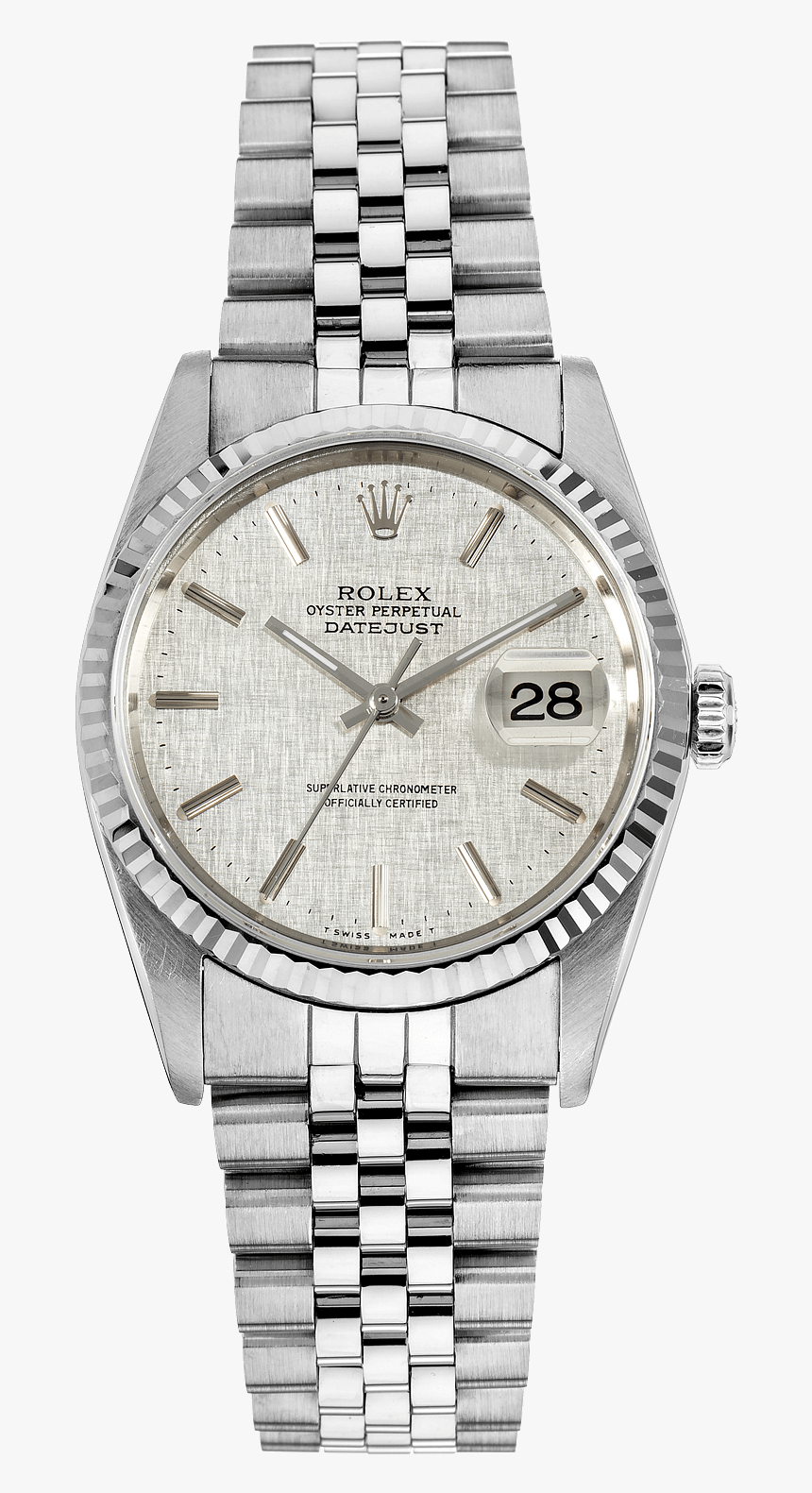Datejust Circa 1987 White Gold And Stainless Steel - Rolex Datejust 31 Mother Of Pearl, HD Png Download, Free Download