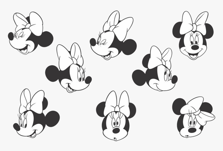 Adult Best Photos Of Printable Mickey Mouse Outline - Minnie Mouse Colouring Pattern, HD Png Download, Free Download