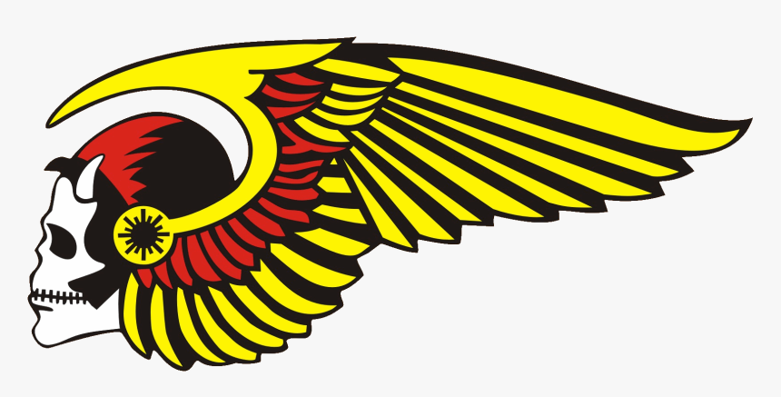 Harley Davidson Logo With Wings Outline Nvsi - Hells Angels Logo Hd, HD Png Download, Free Download