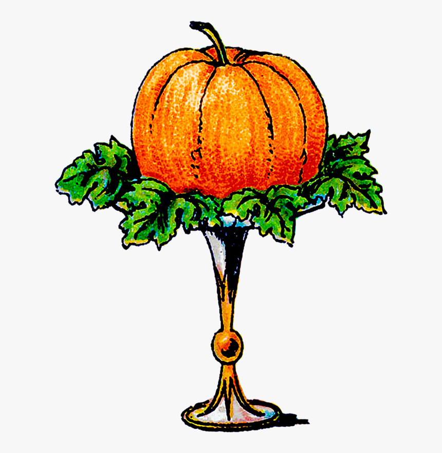 Pumpkin On Staircase Clipart Clip Black And White Library - Pumpkin, HD Png Download, Free Download
