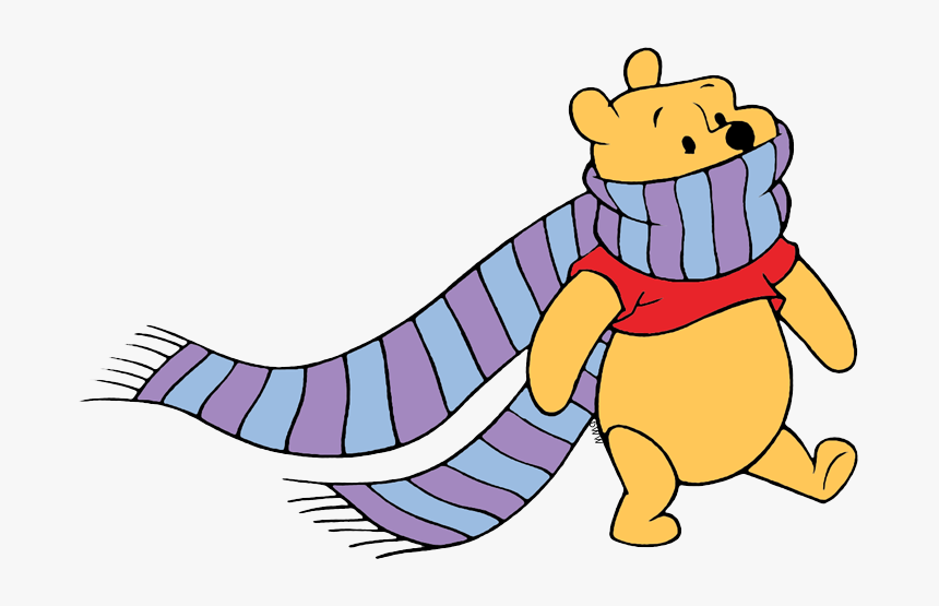 Bee Wearing Scarf - Winnie The Pooh In Scarf Clipart, HD Png Download, Free Download