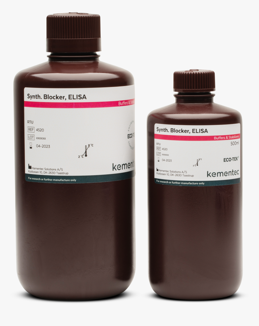 Two Brown Laboratory Bottles In Different Sizes With - Coating Buffer Elisa, HD Png Download, Free Download