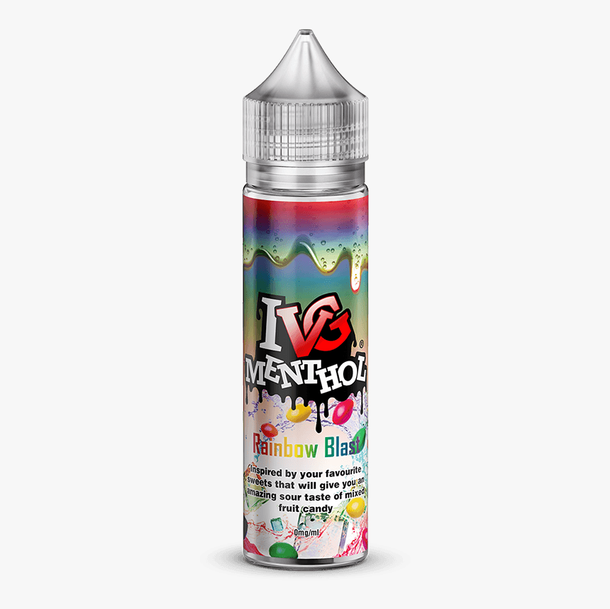 Rainbow Blast Menthol Eliquid - Ivg Eliquid Kiwi Lemon Kool, HD Png Download, Free Download