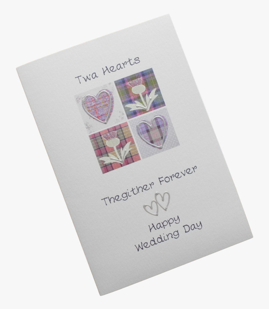 Scottish Wedding Card Tartan Hearts Thistles Doric - Flyer, HD Png Download, Free Download