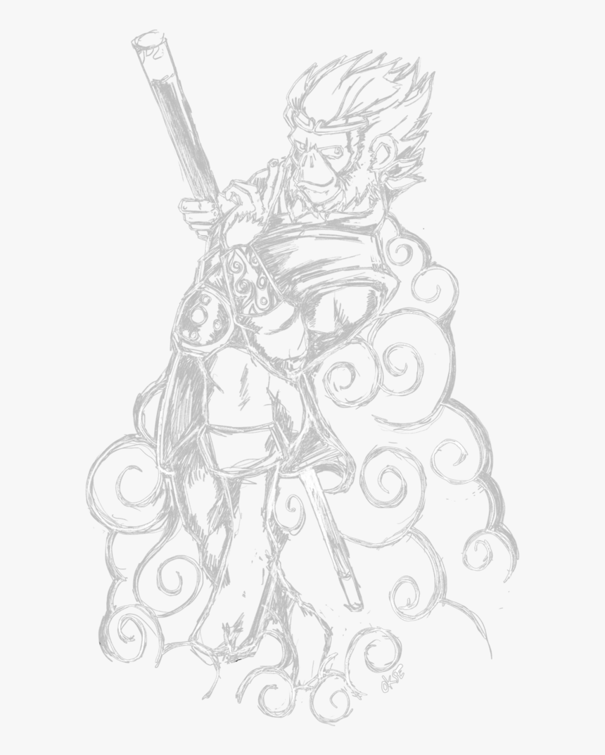 picture Cool Monkey King Drawing black monkey king t shirt the art of