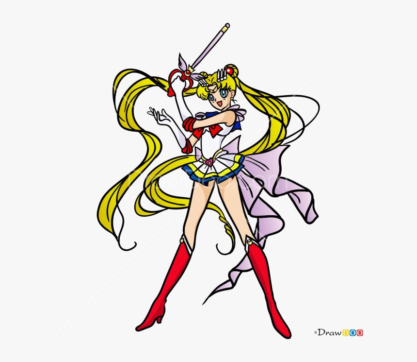 How To Draw Sailor Moon, Anime Girls - Illustration, HD Png Download, Free Download