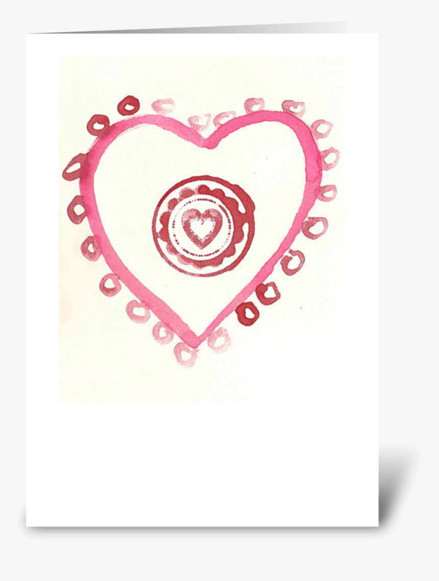 Heart With Circles 2 Greeting Card - Heart, HD Png Download, Free Download