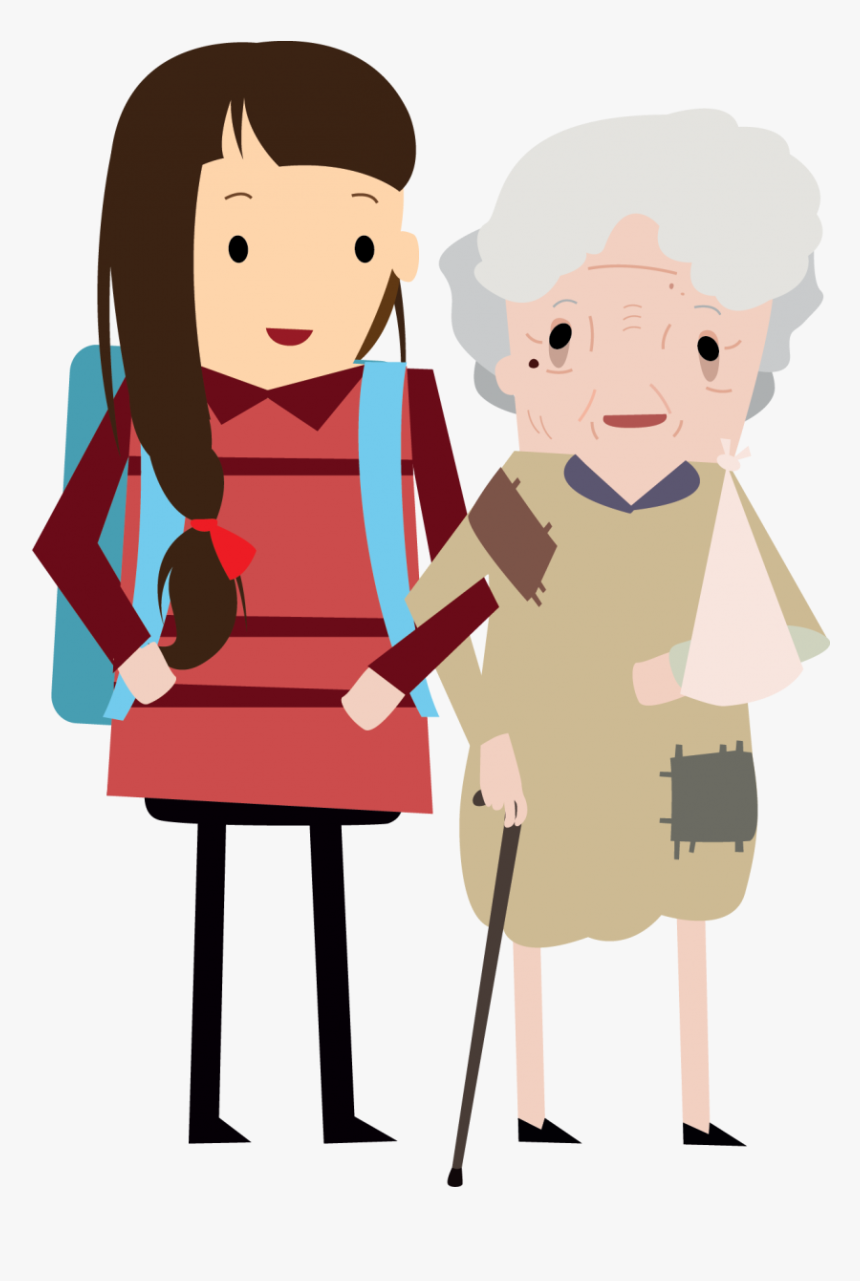 Philipines Clipart International Student - Student Helping Elderly Clipart, HD Png Download, Free Download