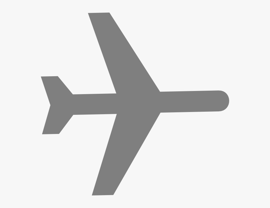 Airplane Clipart Grey, HD Png Download, Free Download