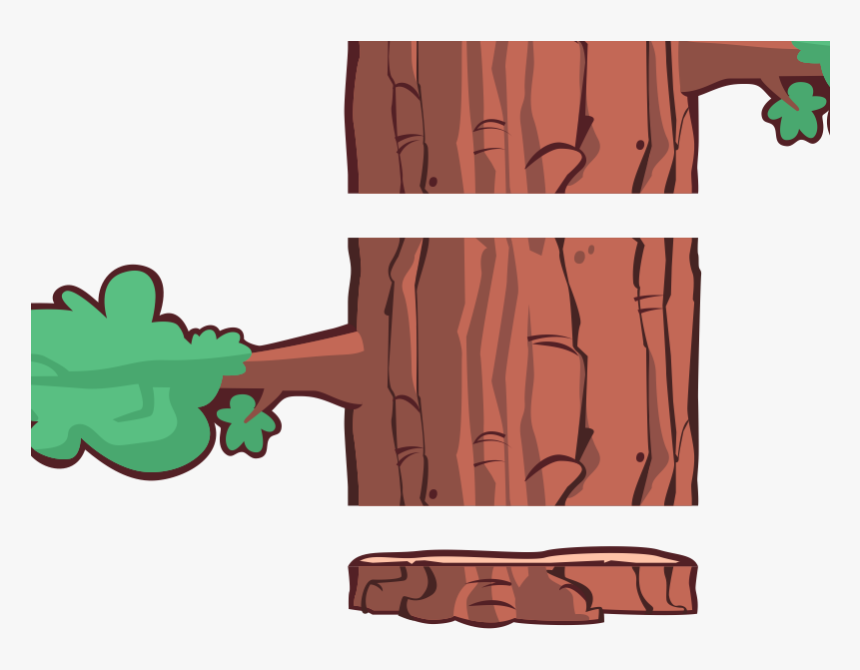 Dam It Beaver Tree Pattern Repeatable Log Wood Trim - Illustration, HD Png Download, Free Download
