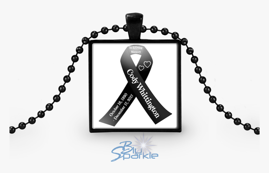 Personalized Awareness Ribbon Square Pendants - Fox Slik Bobbin Blue, HD Png Download, Free Download