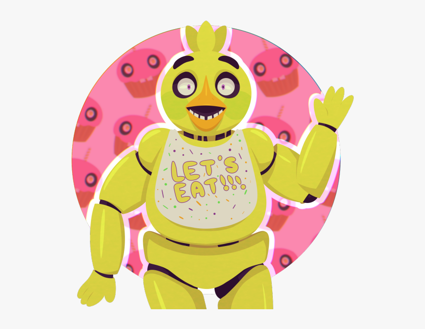 A Lineless Digital Drawing Of Chica, A Yellow Animatronic - Cartoon, HD Png Download, Free Download