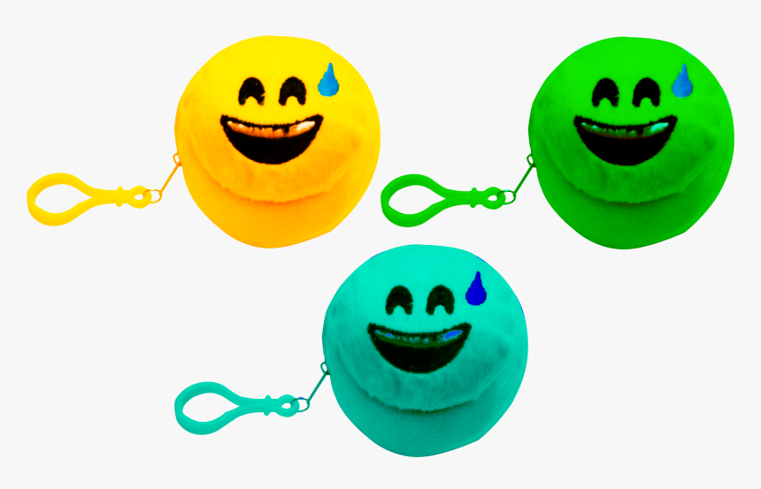 Smiley Face Plush Coin Purse Case Yellow Green Light - Smiley, HD Png Download, Free Download