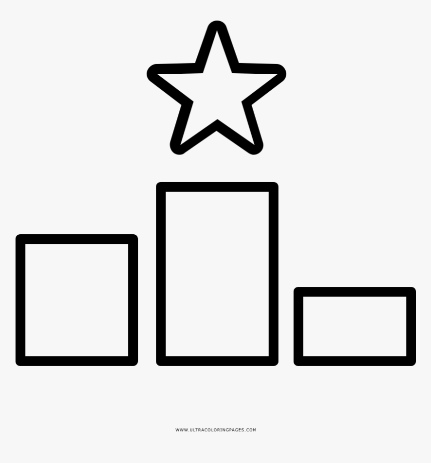 Podium Coloring Page - Line Art, HD Png Download, Free Download