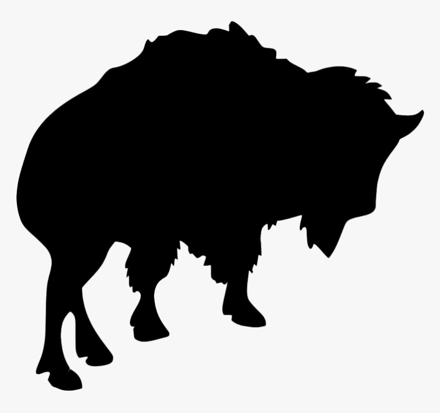 Bison Silhouette Png Transparent Image - Silhouette Buffalo Clip Art, Png Download, Free Download