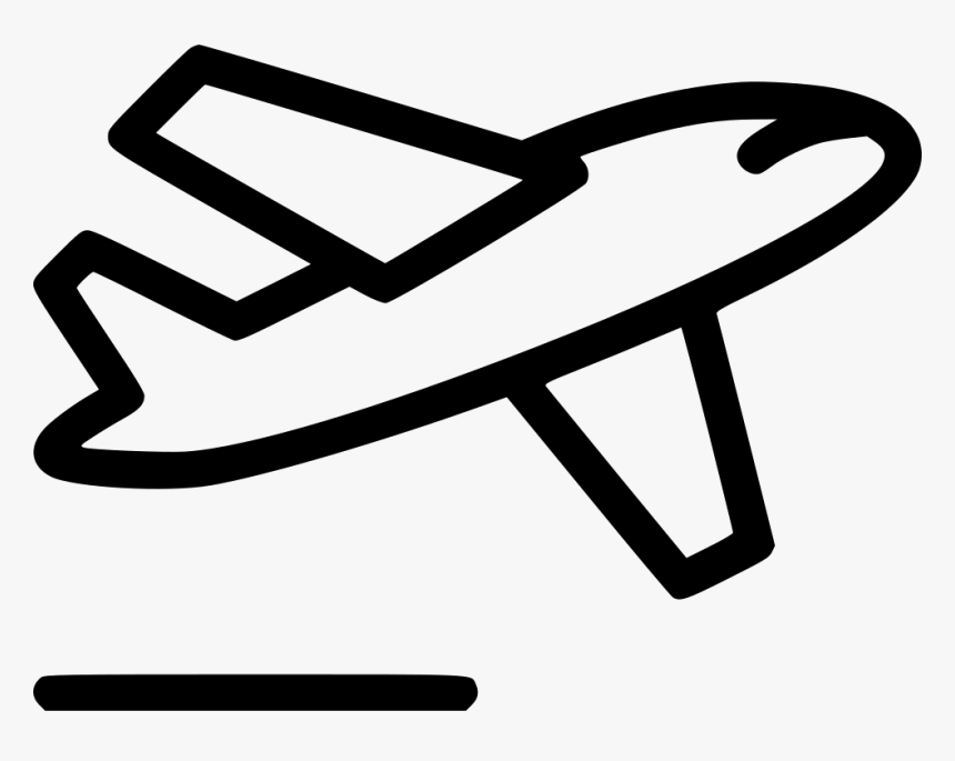 Take Off Plane - 飛機 卡通 黑白, HD Png Download, Free Download