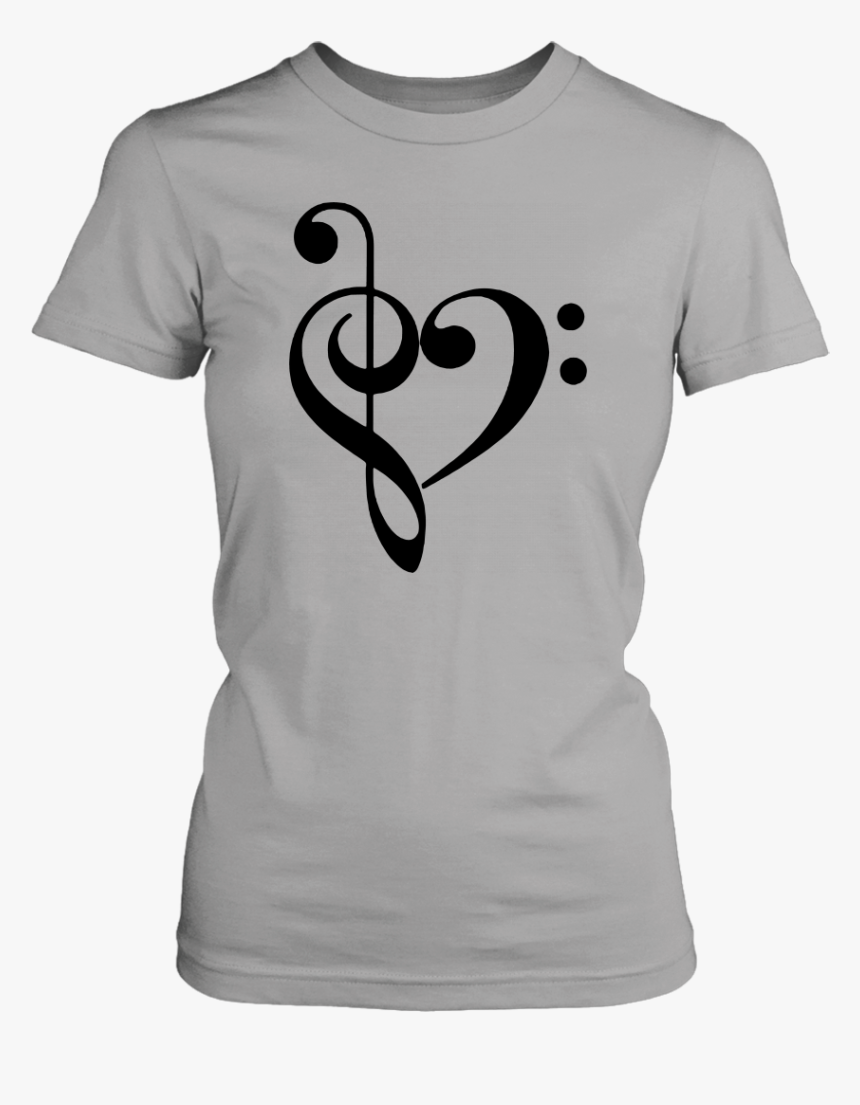 Treble Clef & Bass Clef Heart Shape - Treble Clef Bass Clef Heart, HD Png Download, Free Download