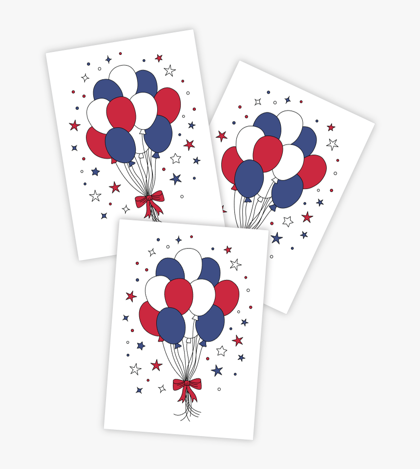 Patriotic Balloons"
 Class= - Vellum, HD Png Download, Free Download