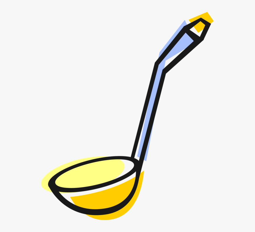Vector Illustration Of Kitchen Kitchenware Soup Ladle - Soup Ladle Clipart, HD Png Download, Free Download