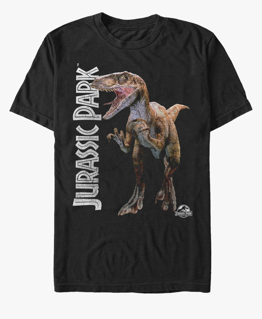 Velociraptor Jurassic Park T-shirt - Jurassic Park, HD Png Download, Free Download