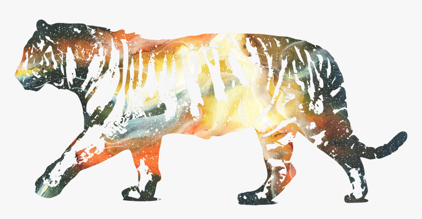 Cosmic Space , Png Download - Silhouette Tiger Outline, Transparent Png, Free Download