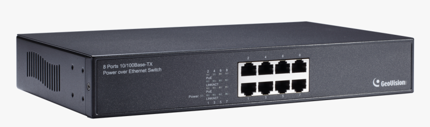 Geovision Gv-poe0800 8 Port 130w - Netgear Gs724tp, HD Png Download, Free Download