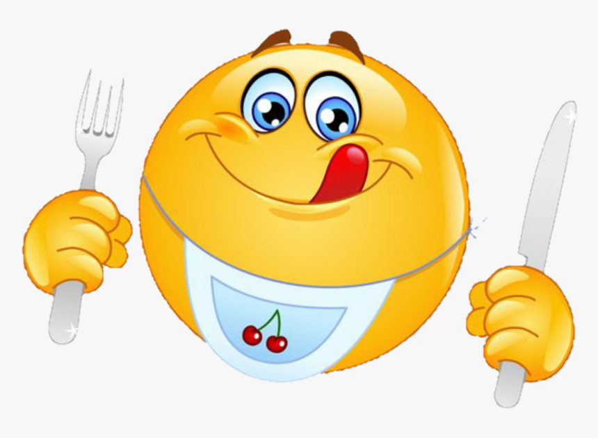 Transparent Cartoon Fork Png - Emoji Ready To Eat, Png Download, Free Download