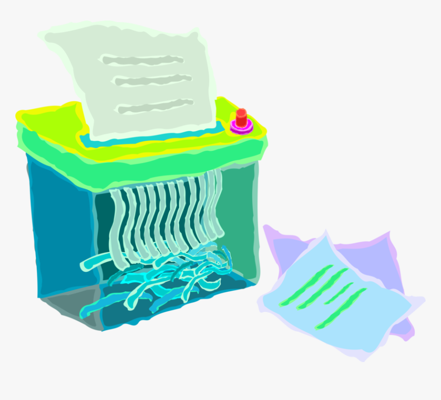 Vector Illustration Of Office Paper Shredder Destroys, HD Png Download, Free Download