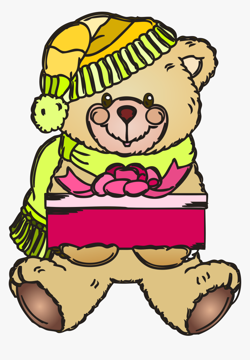 This Free Icons Png Design Of Holiday Bear , Png Download - Black And White Clip Christmas, Transparent Png, Free Download